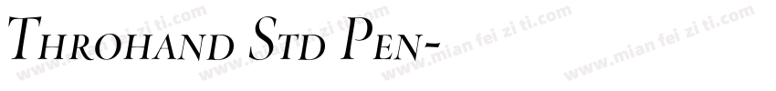 Throhand Std Pen字体转换